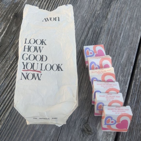 Novelty Vintage Avon Conversation Heart Soaps Bundle Set of 6 - Picture 2 of 10